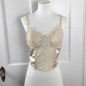 Paper Moon Lace Corset Top Natural Lace Size M